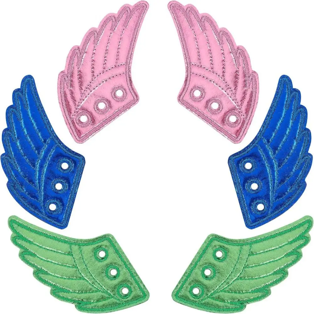 Handmade Fabric Shoe Decoration Detachable Wings Shape Detachable Shoe Accessories Multi-color Casual Wing Shoe Ornaments