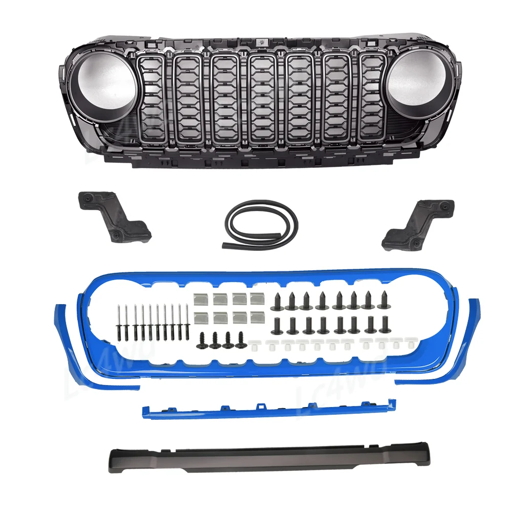 LC4WD 4X4 Accessoires Meerdere kleuren 20e verjaardag voorbumper racing grills voor 2018-2025 Jeep Wrangler JL / Gladiator JT