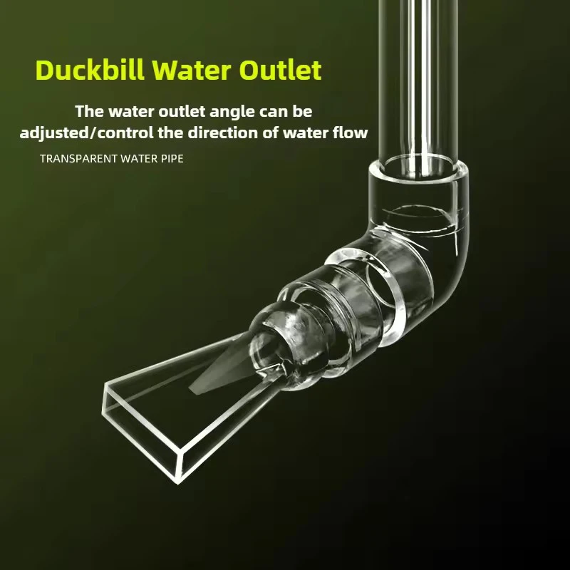 

Adjustable Acrylic Fish Tank Duckbill Nozzle Aquarium Filter Pump Rotating Water Outlet Return Pipe Connector Plumbing Fitting