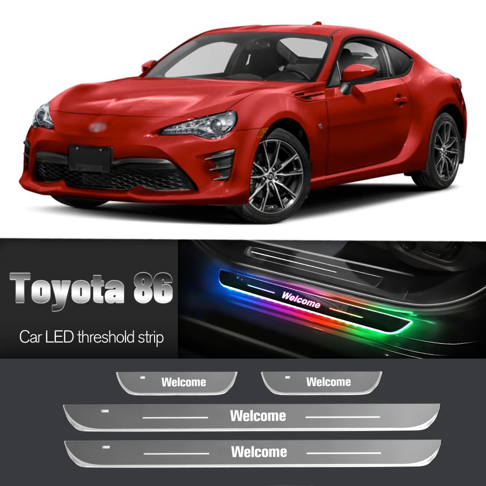 

Car Door Sill Light For Toyota 86 GT86 FT86 GR86 2012-2023 Customized Logo LED Welcome Threshold Pedal Lamp Accessories