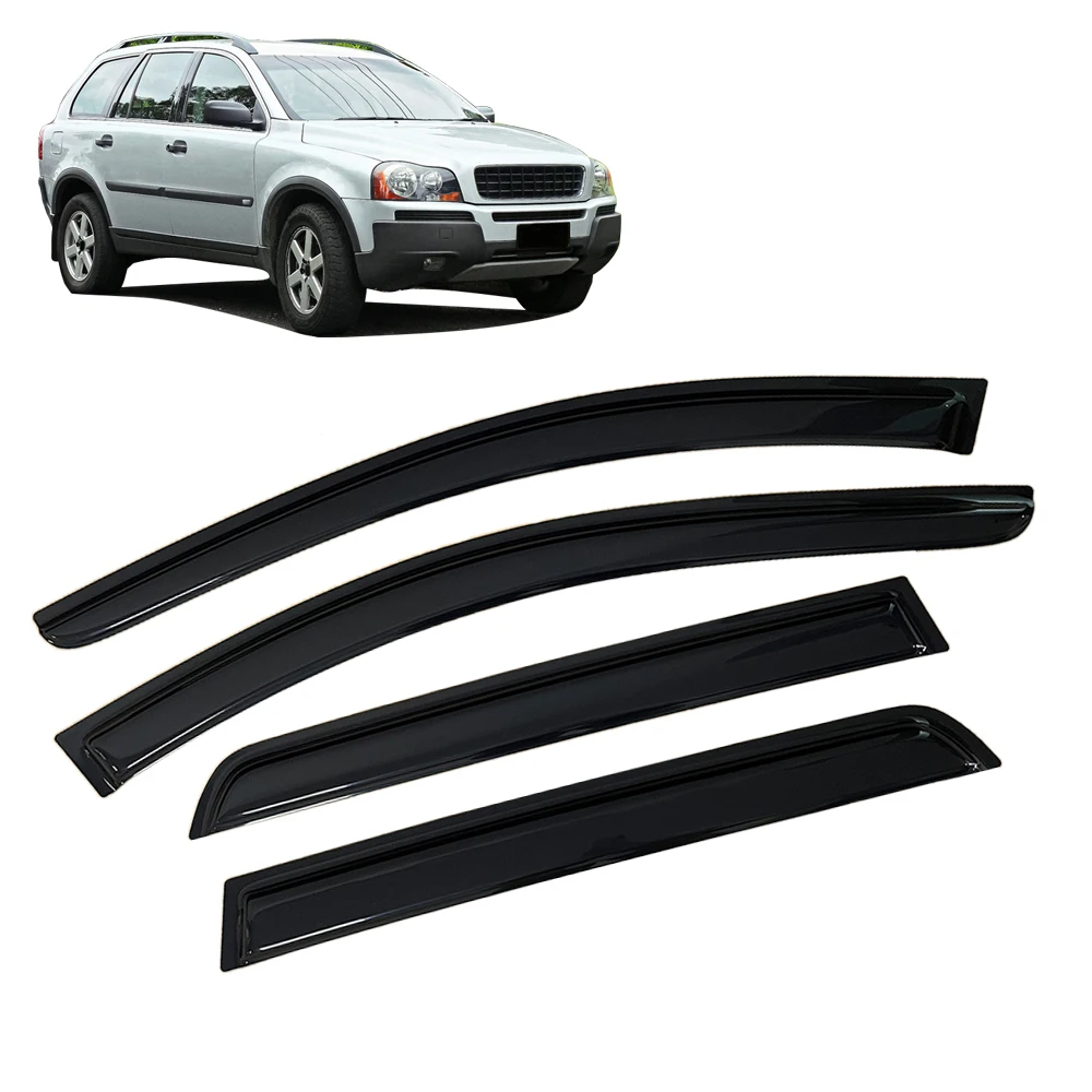 Window Visor for VOLVO XC90 2003 2004 2005 2006 2007 2008 2009 2010 2011 2012 2013 2014 Weathershied Door Visor Wind Sun Rain