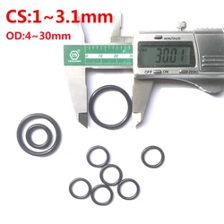100/50pcs Rubber O Ring CS:1 1.5 2 2.4 3mm Black NBR ORing Oil Seal High Pressure O-Rings NBR Faucet Sealing Valve Rubber ORing