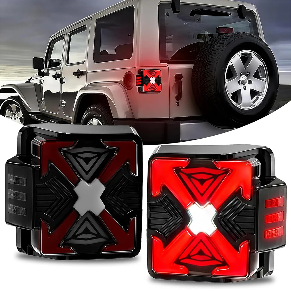 

LED Tail Light Assembly For 2007 - 2018 Jeep Wrangler JK JKU Sport / Sahara / Rubicon Tail Lamp with Starting Dynamic Animation