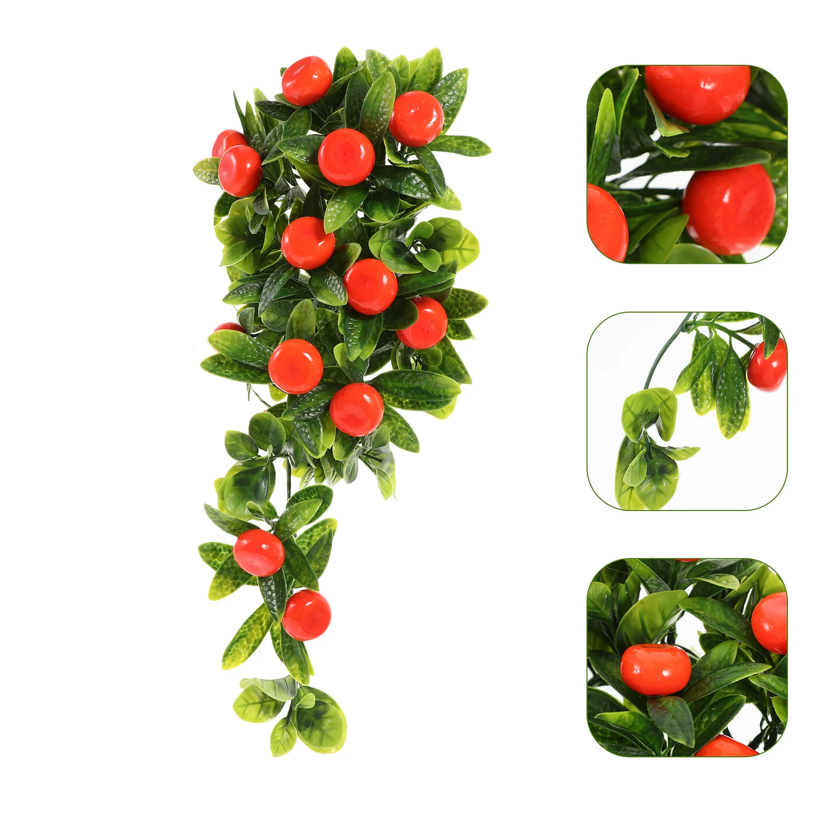 

Artificial Hanging Fruit Plastic Fake Vine For Home Wedding Decor Green Leaf Vine Faux Hanging Plants Simulation Plant