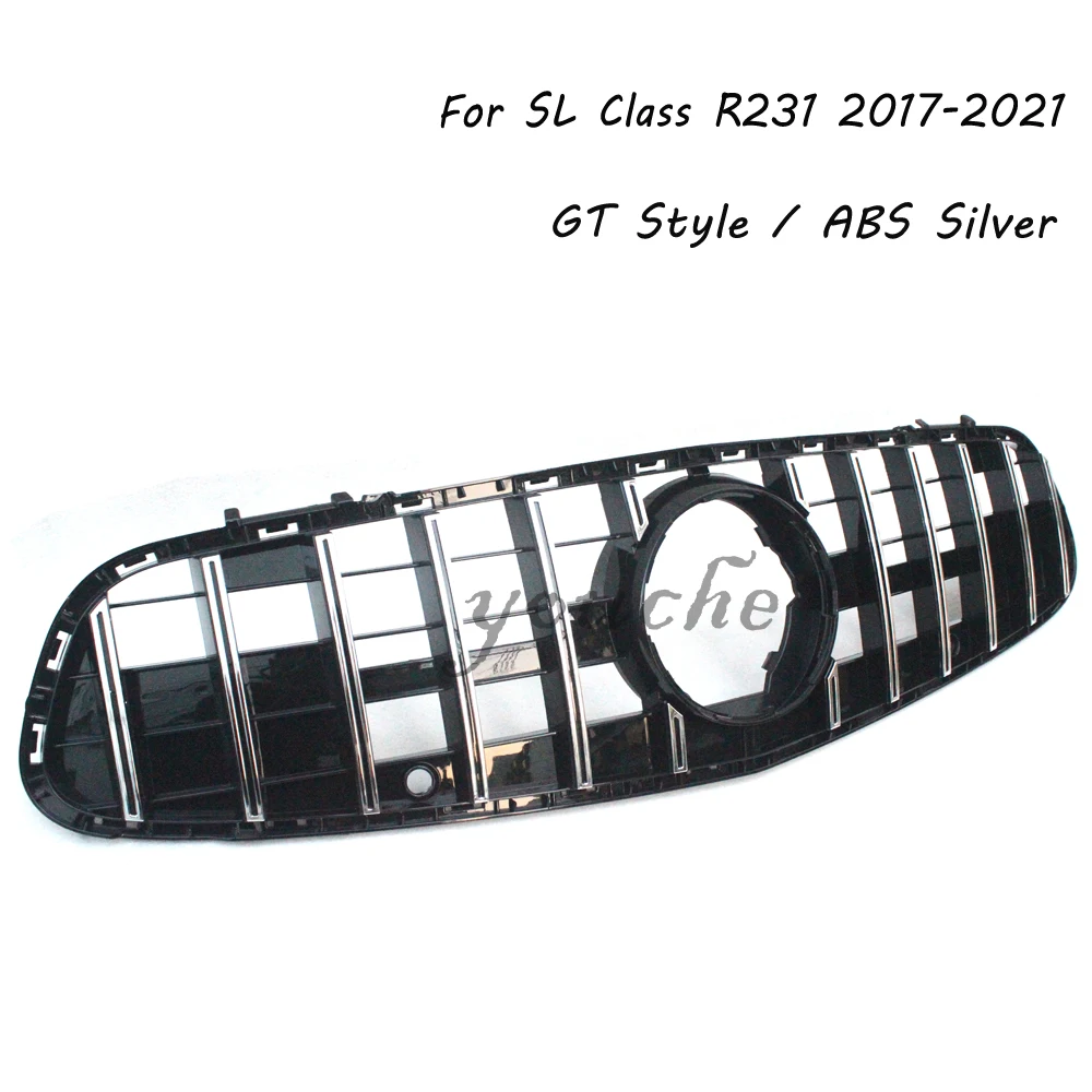 R231 GT Style Grille ABS Front Bumper Grill For Mercedes SL Class R231  SL350 SL500 SL550 SL400 2017-2021