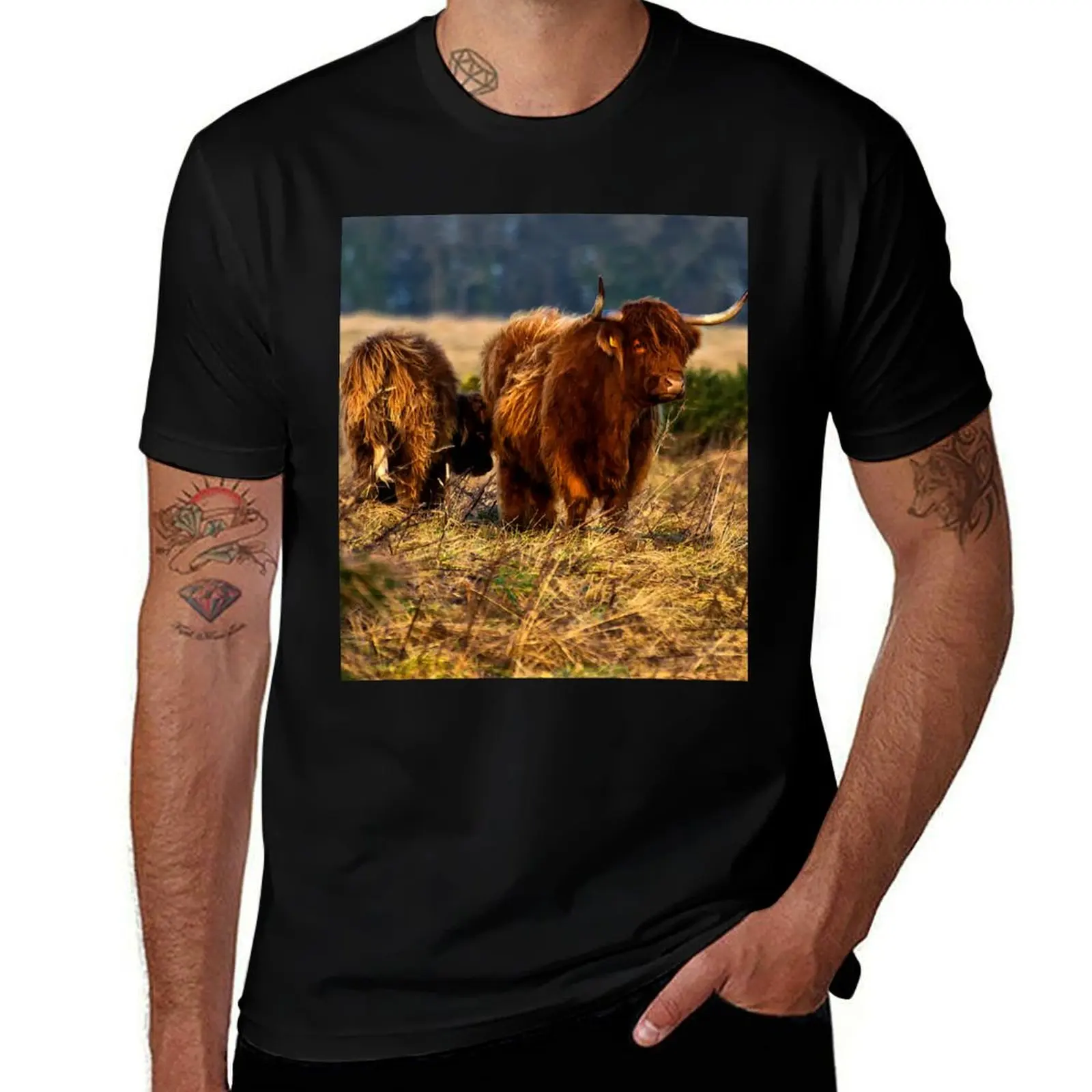 

Highland cow and her calf T-Shirt t shirt personalised t shirt man designer T-Shirt