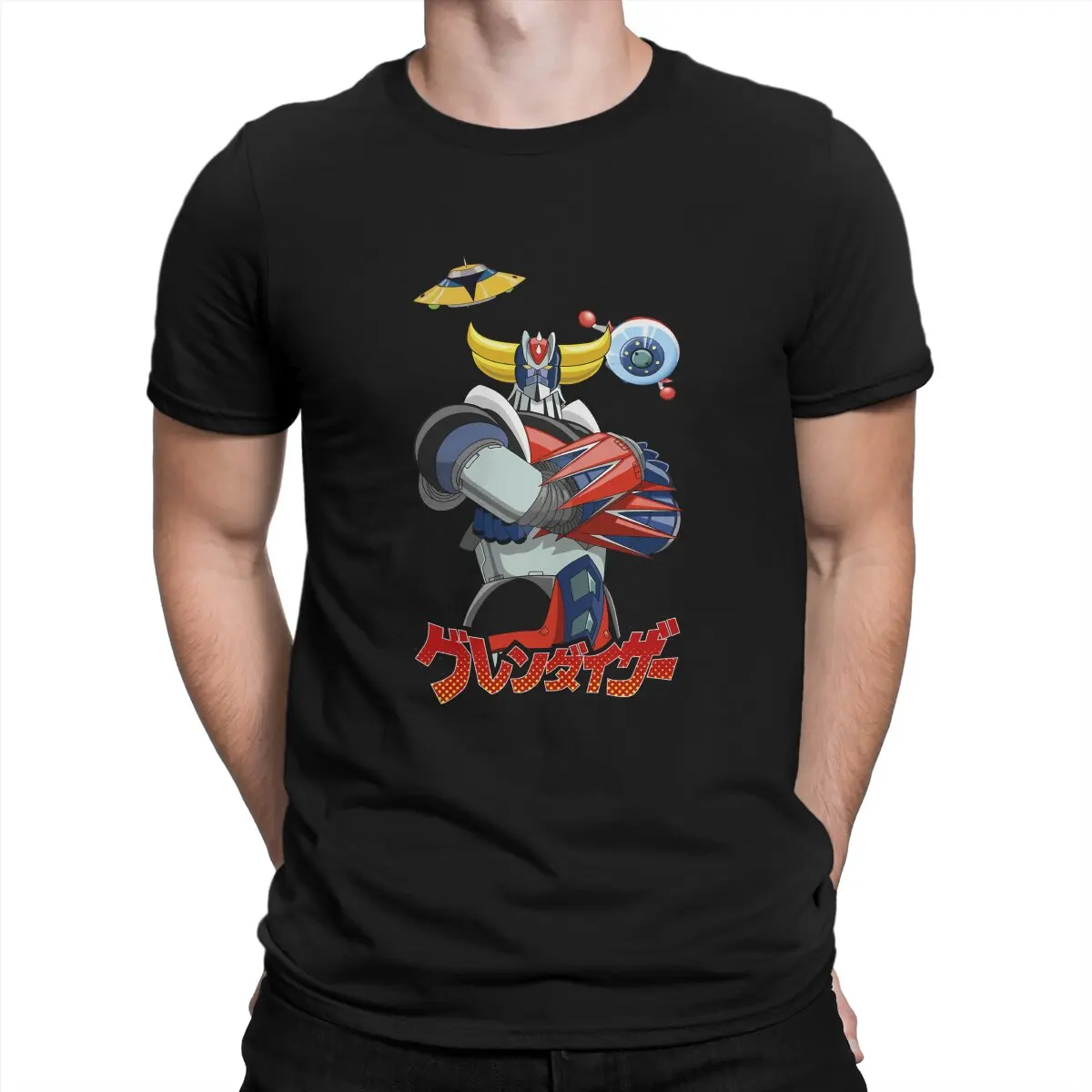 Anime UFO Robot Grendizer Actarus Essential T Shirt Goth Men's Tees Summer Cotton Clothing Harajuku O-Neck TShirt