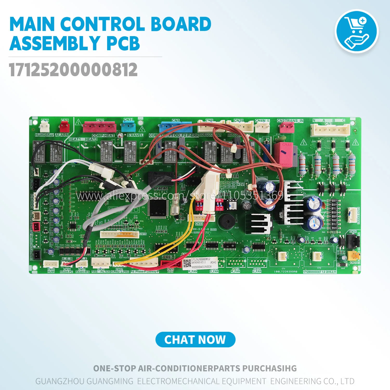 

Indoor Main Control Board Assembly pcb 17125200000812 For Midea VRF Unit CE-MDV SAF06SN00-B.D.1.1 air conditioner parts tools