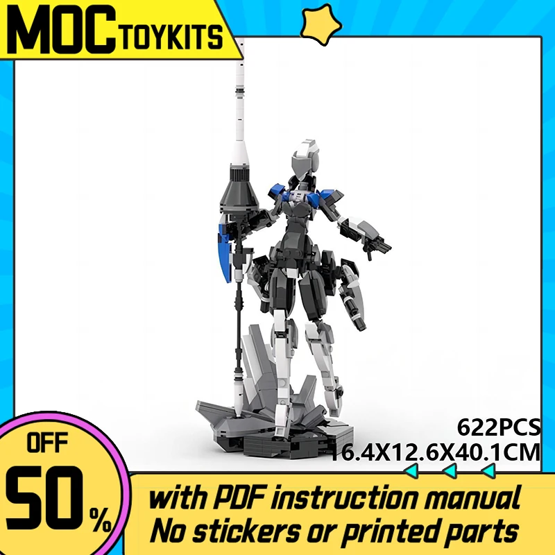 

Mech Series MOC Building Blocks Valkyrie Girl Humanoid Warrior Robot Brick Assembly Model set DIY Puzzle Childr Toys Xmas Gifts