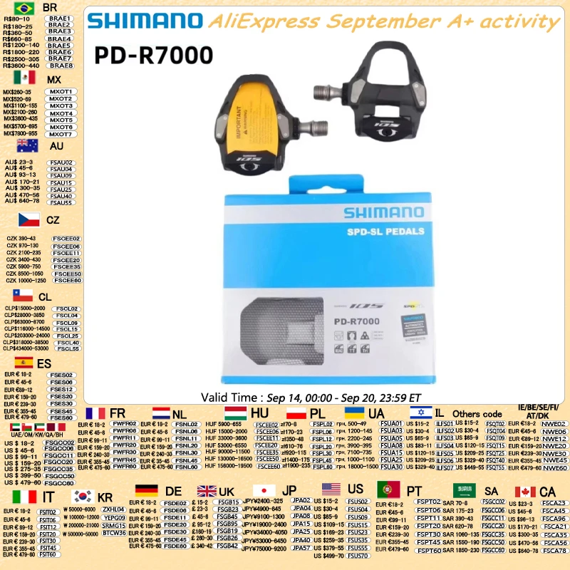 Shimano 105 R7000 Road Pedals Ultegra R8000 Pedals TT Triathlon Bicycle Bike Self-locking Carbon Fiber Pedals Original Pedal