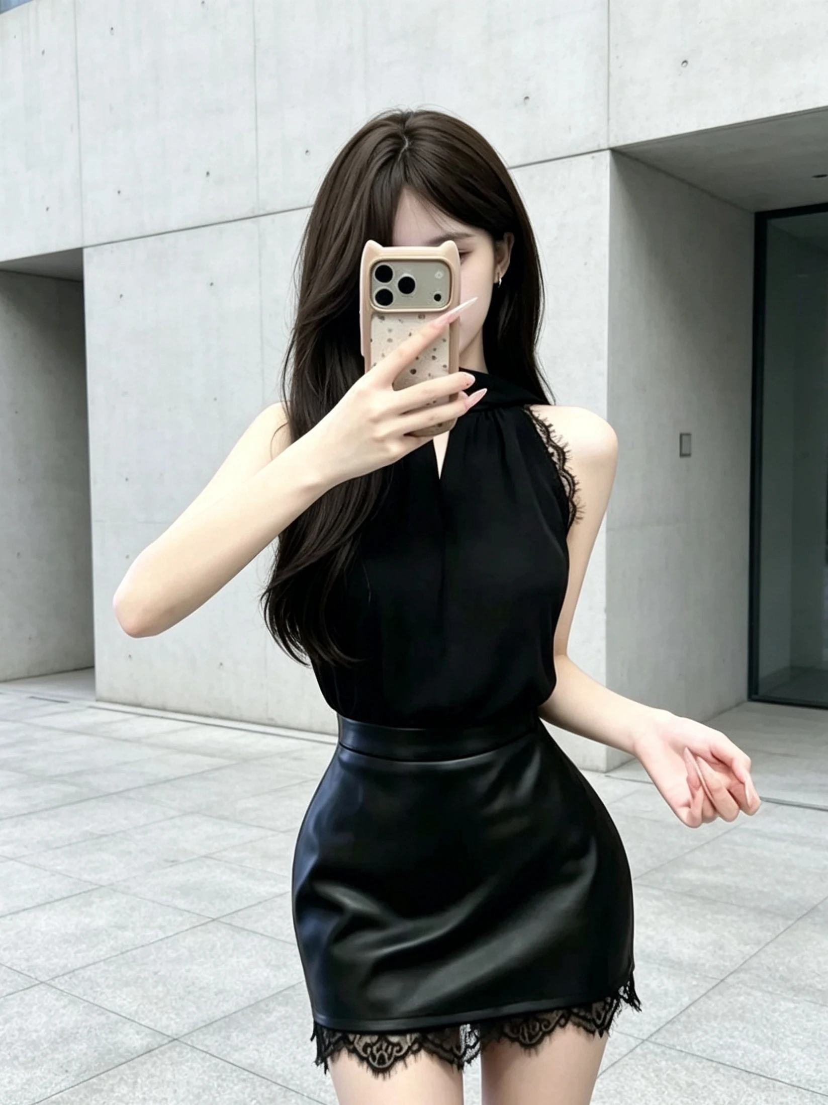 Elegant Black Off-Shoulder Sleeveless Chiffon Gown High Waist Lace Wrap Bodycon Skirt Set Women's Two-Piece Ensemble