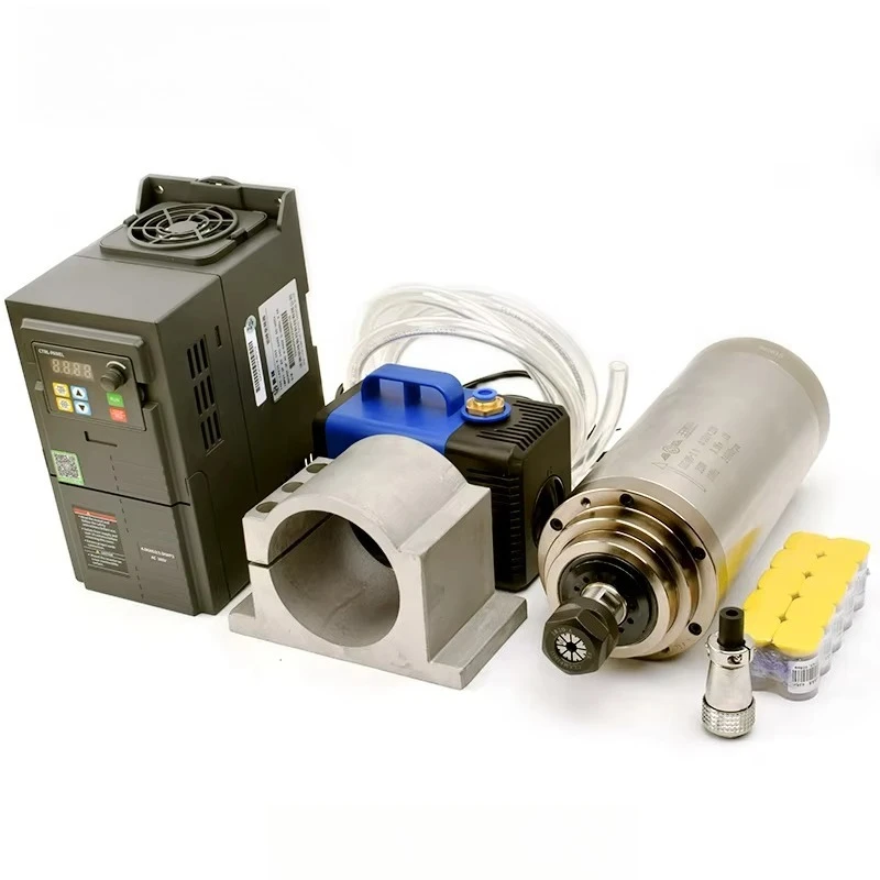100-3.2 ER20 24000rpm 220V Water Cooled Spindle Water Cooled Cnc Atc Spindle 3.2kw Spindle for Cnc Router Machine