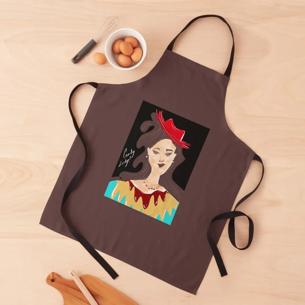 SUGAR-KISSED ELEGANCE: Candy Lady Chronicles Apron christmas kitchen cloths for kitchen useful Kitchen Man Cooking Clothes Apron