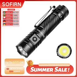 New Sofirn SR12 SFT25 LED 1450lm EDC Spot Flashlight 18650 USB C Rechargeable 6000K Powerful Light IP68 Torch