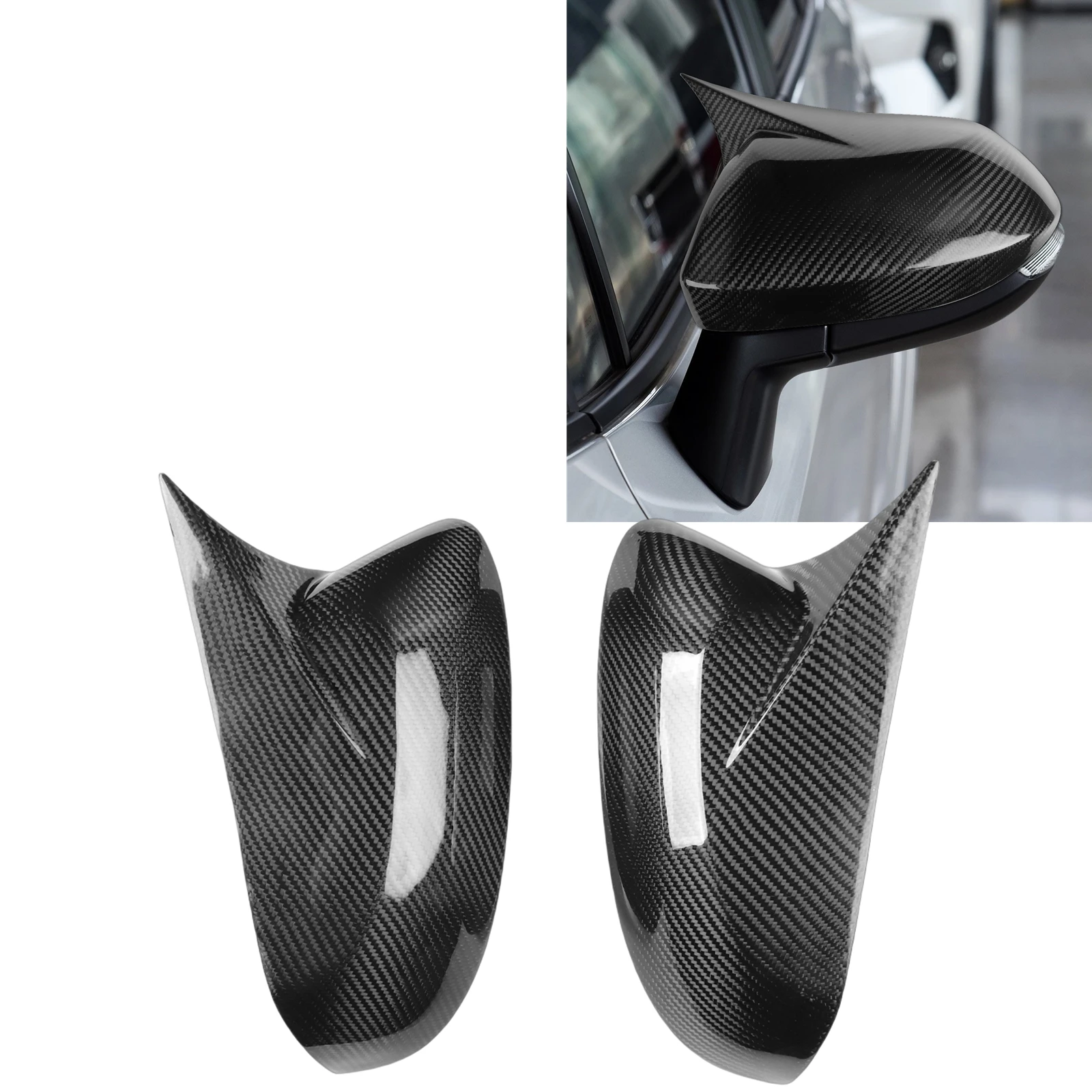 

For Toyota Corolla Yaris GR 2019-2024 Real Carbon Fiber Rear View Mirror Cover Car Exterior Side Rearview Cap Shell Add On Type