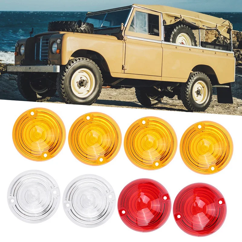 8Pcs Tail Light Side Lamp Lens Kit Indicator Cover Replacement For Land Rover Defender