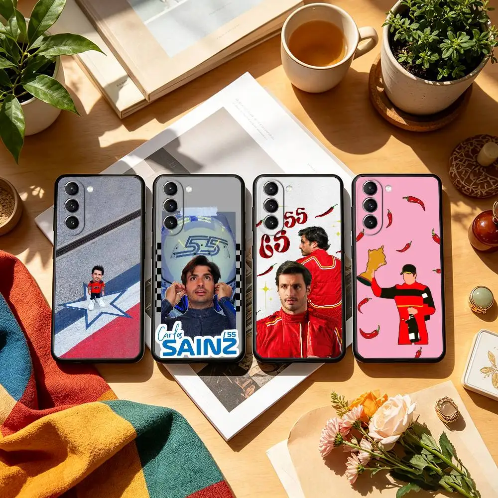55 Chili C-Carlos S-Sainz  Phone Case Black Silicone Soft For Samsung S26,S25,S24,S23,S22,S21,S30,Ultra,Plus,Fe,Lite