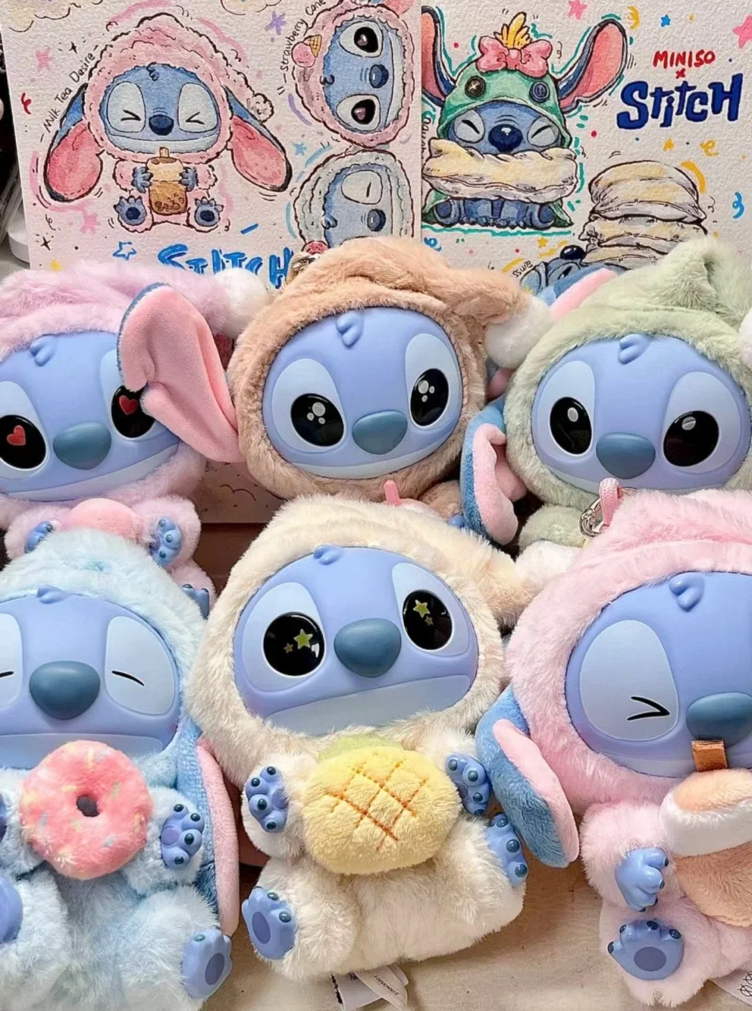 

Miniso Official! Stitch "Eat Before Sleep" Blind Box – Plush & Vinyl Toys, Mystery Bag Pendants, Perfect Gift