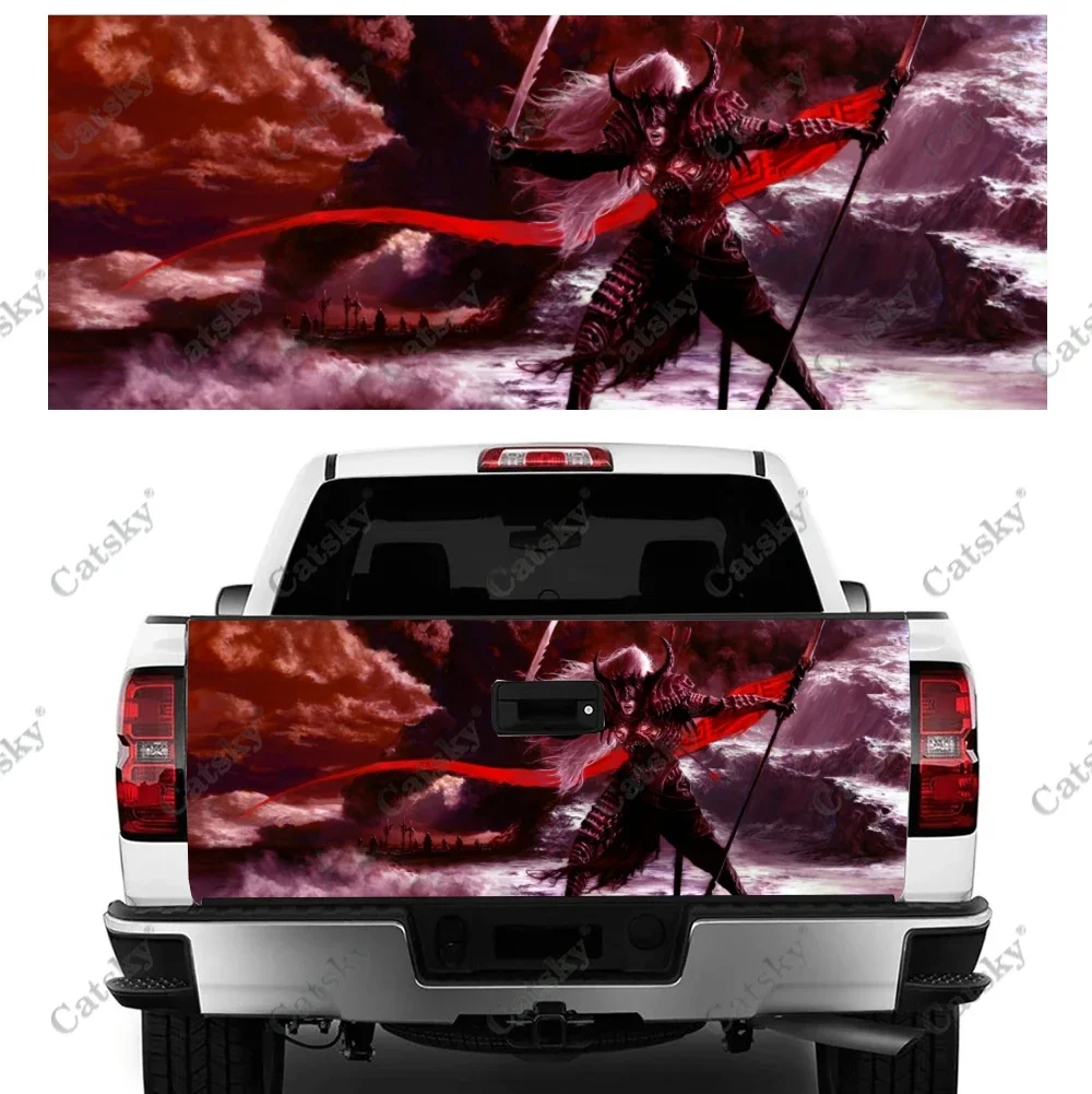 Fantasy Samurai Truck Decals Truck Tailgate Decal Sticker Wrap , Bumper Stickers Graphics for Car Trucks SUV