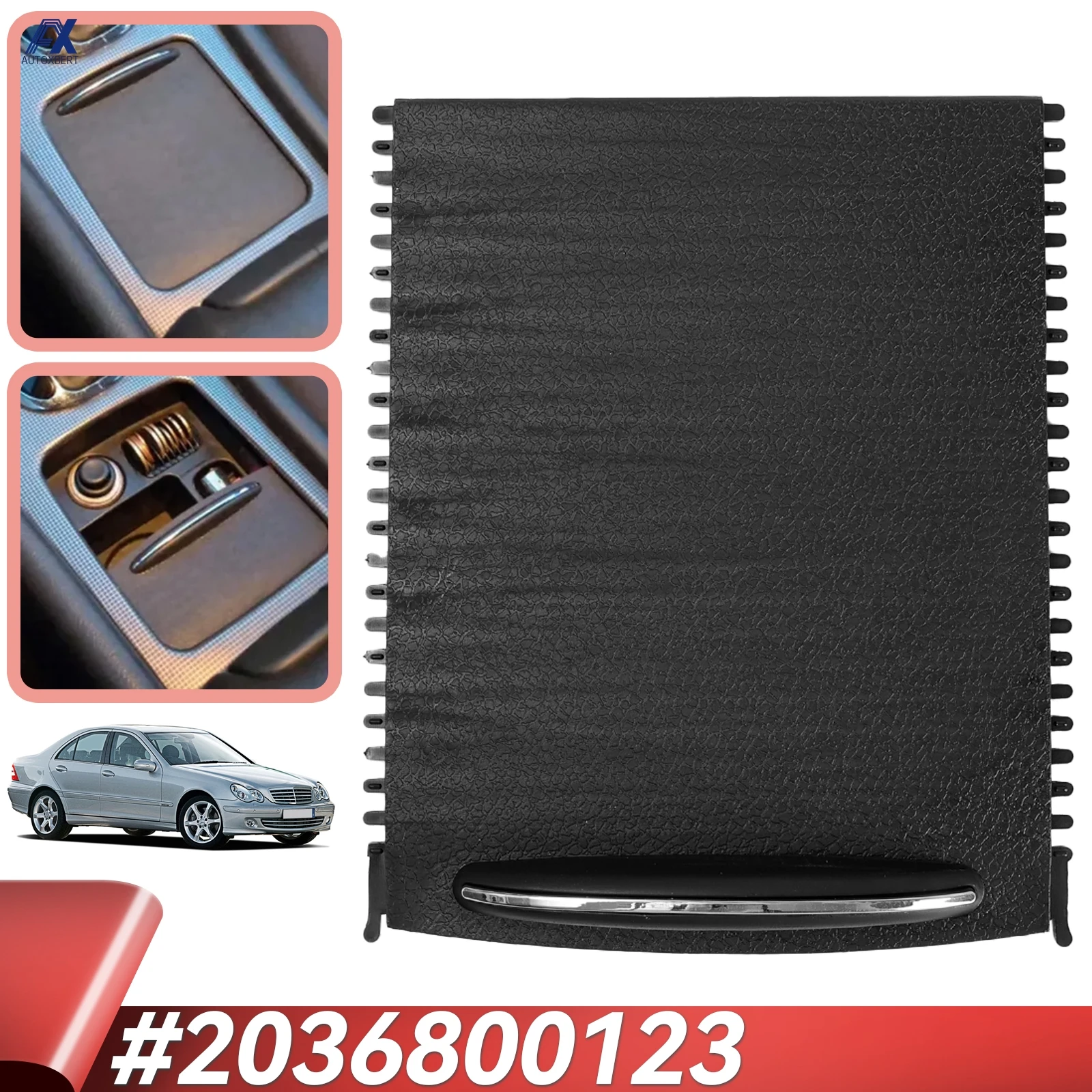 2036800123 سيارة مركز وحدة التحكم انزلاق مصاريع حامل الكأس لوحة المياه غطاء الأسطوانة صالح لمرسيدس بنز C الفئة W203 2000-2007