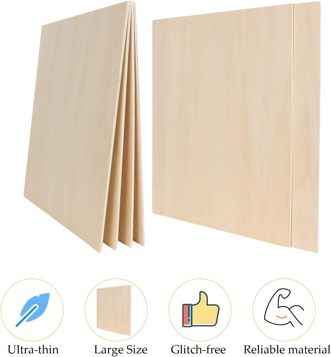 Basswood Sheets 200/300/400mm Plywood Board for Crafts DIY Architectural Models Making Wood Board for Laser Engraving Cutting