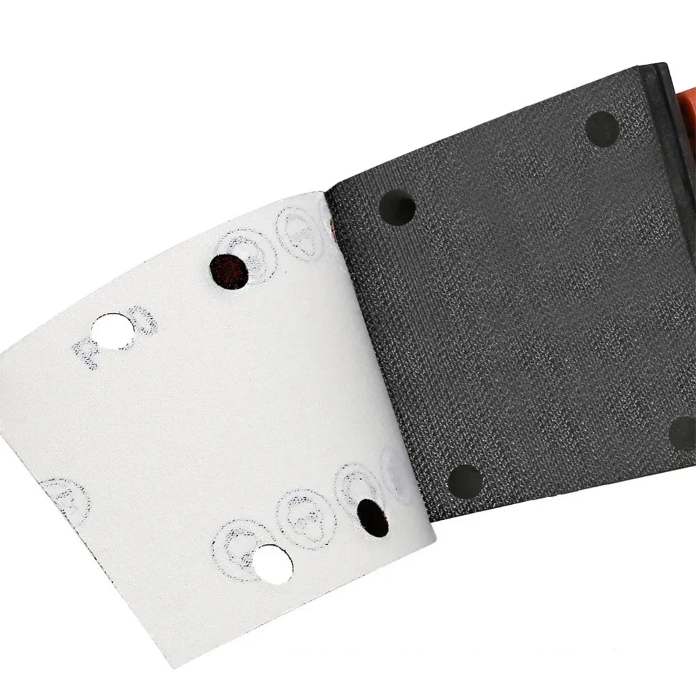 Ensemble de papier abrasif auto-adhésif rectangulaire, papier abrasif floqué, papier abrasif sec pour le polissage du bois et du métal, grain 80,