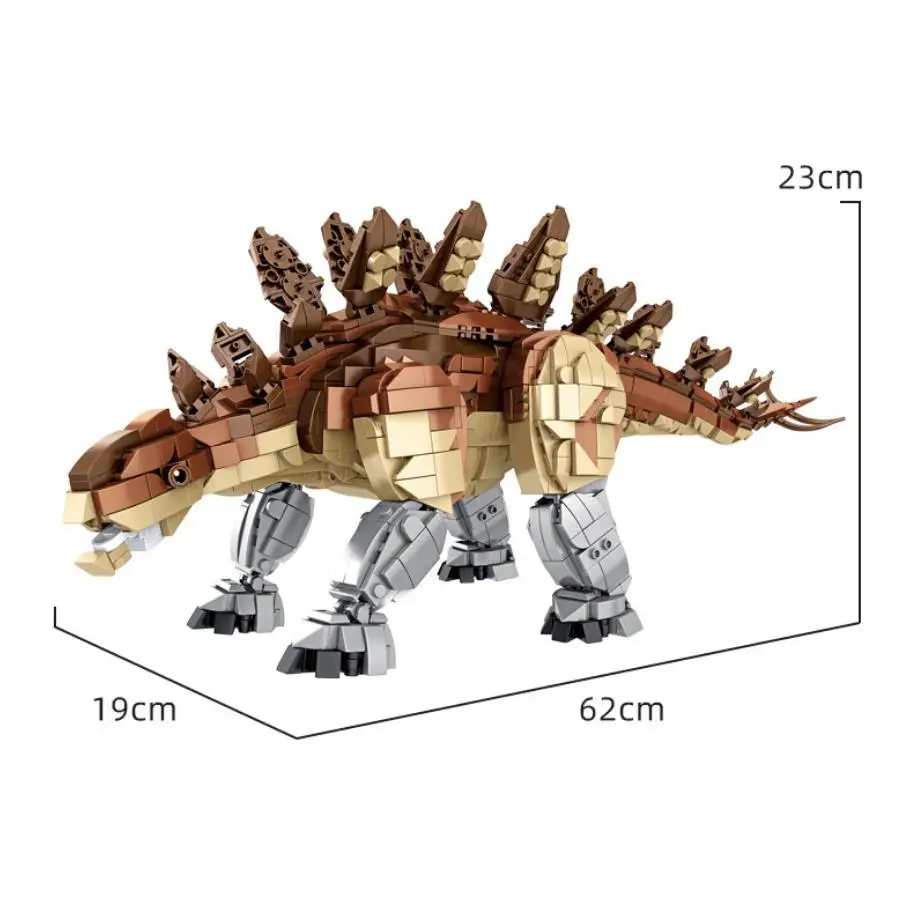 

Idea Jurassic Dinosaur Park Building Block Stegosaurus Model Steam Construction Brick Educational Toys Collection For Kids Gift