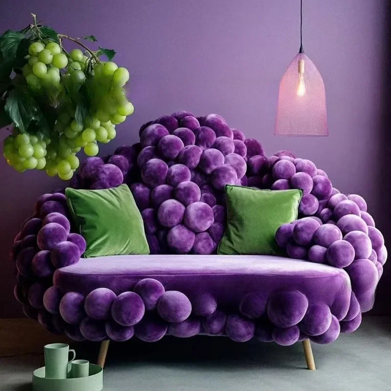 Nordic light luxury modern designer, creative personalized grape sofa chair, living room villa hotel reception area leisure