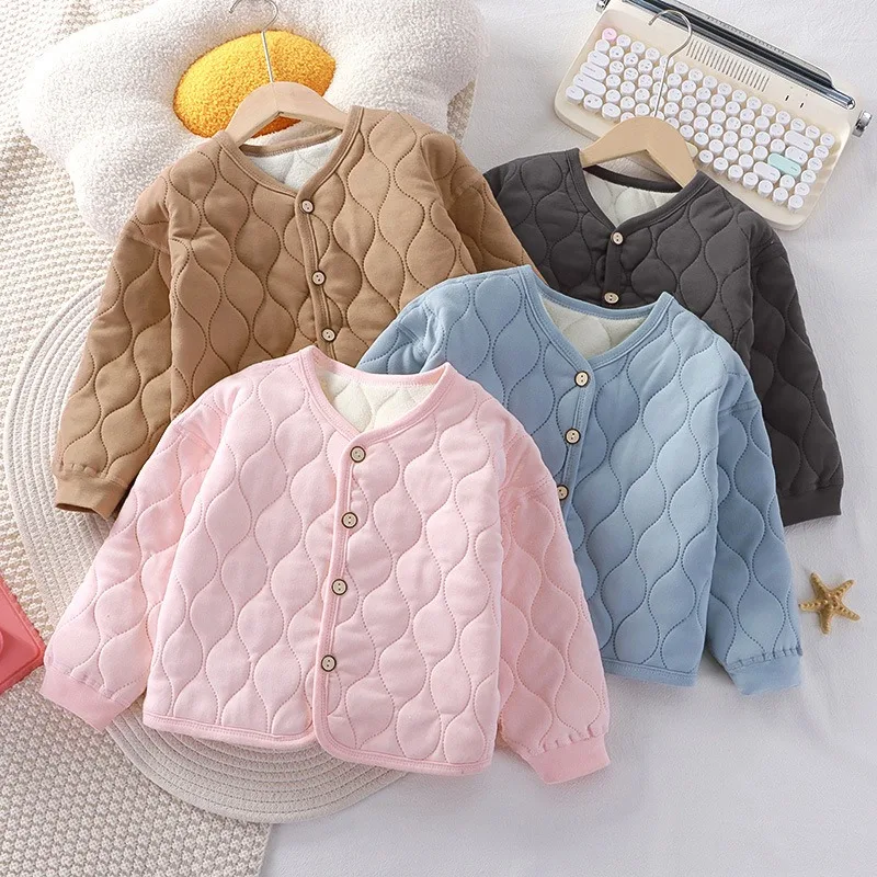 New Baby Girls Boys Clothes Cute Fleece Winter Warm Baby Girl Jacket Casual Baseball Uniform Outerwear Kids Coat