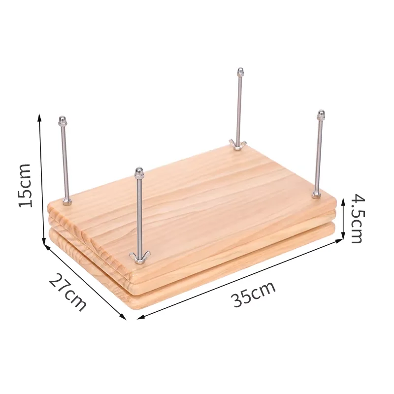 Book Press Wooden  Press Bookbinding Stable Book Binding Tool Manual Paper Press Handmade Book Binding 3 Floor Desktop DIY Tool