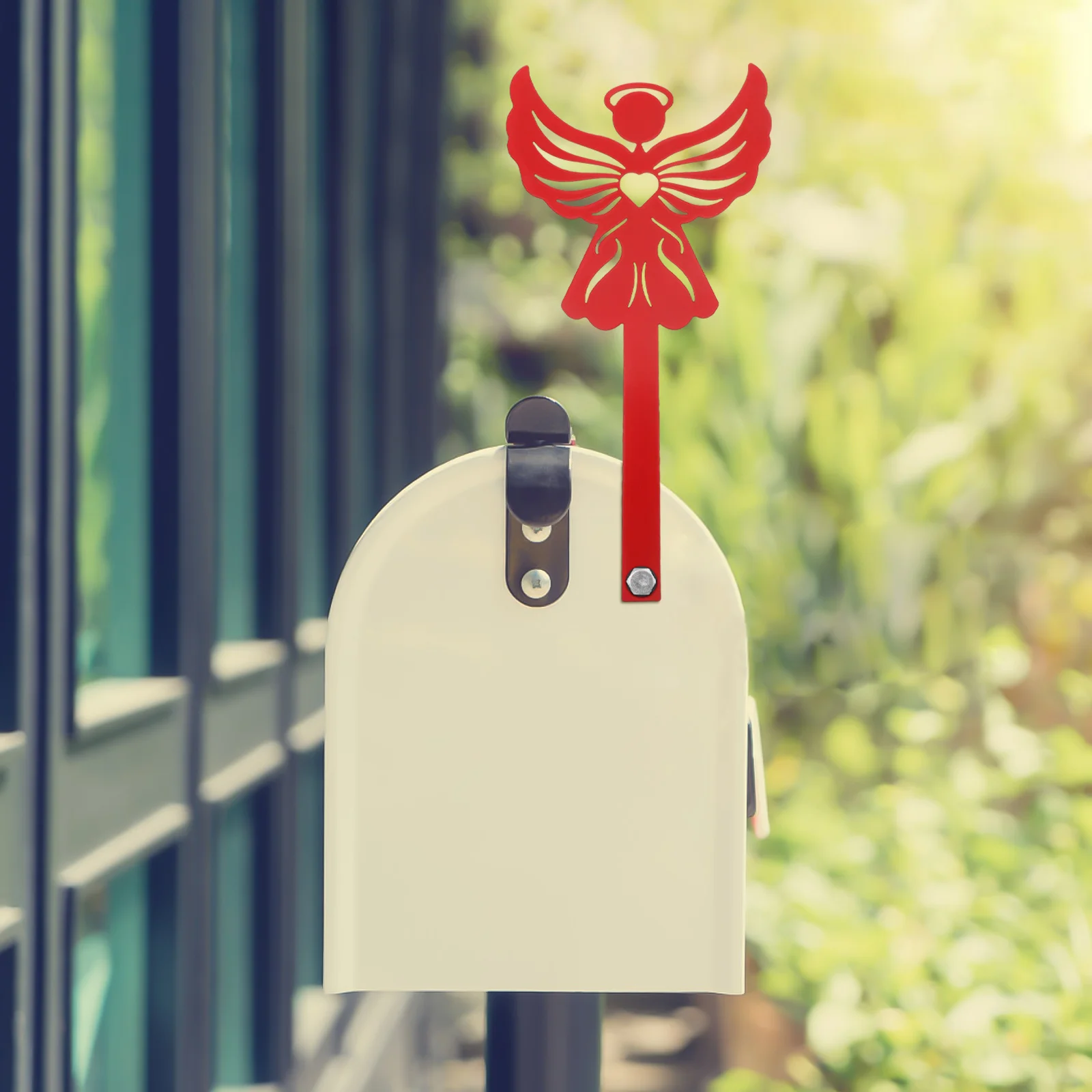 

1pc Mailbox Flags Replacement Angel Decorative Metal Outdoor Mailbox Accessories For Brick Roadside Flag Mount Hardware Set