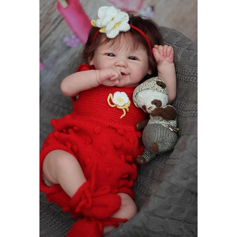 

48cm Reborn Baby Doll Viennie Soft Body in Picture Lifelike 3D Skin with Multiple Layers Visible Veins Muñecas Bebê Reborn