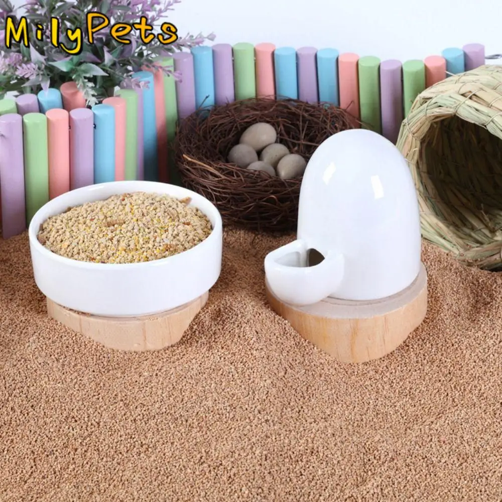 وعاء طعام الطيور توجيه الهامستر السيراميك وعاء مياه السيراميك مكافحة انقلاب الهامستر وعاء للوجبات الخفيفة الدجاج التلقائي المستديرة #1