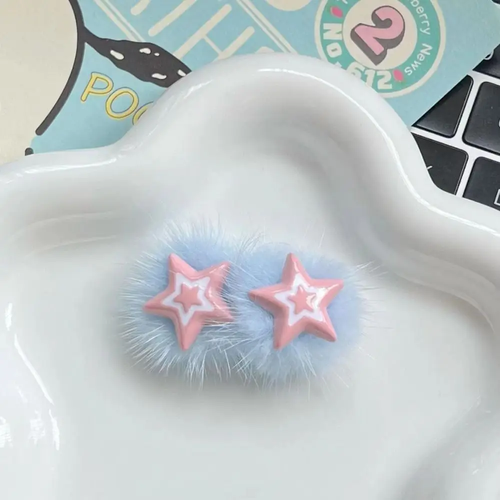 

Minimalist Style Plush Star Hair Clip Hair Accessories Ornament Plush BB Hairpins Headdress Sweet Fluffy Barrettes Photograh