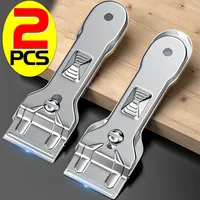Razor Blade Scraper Paint Scraping Tool With 5 Blades Stainless Steel Retractable Hob Spatula Ceramic Induction Cleaning Tools