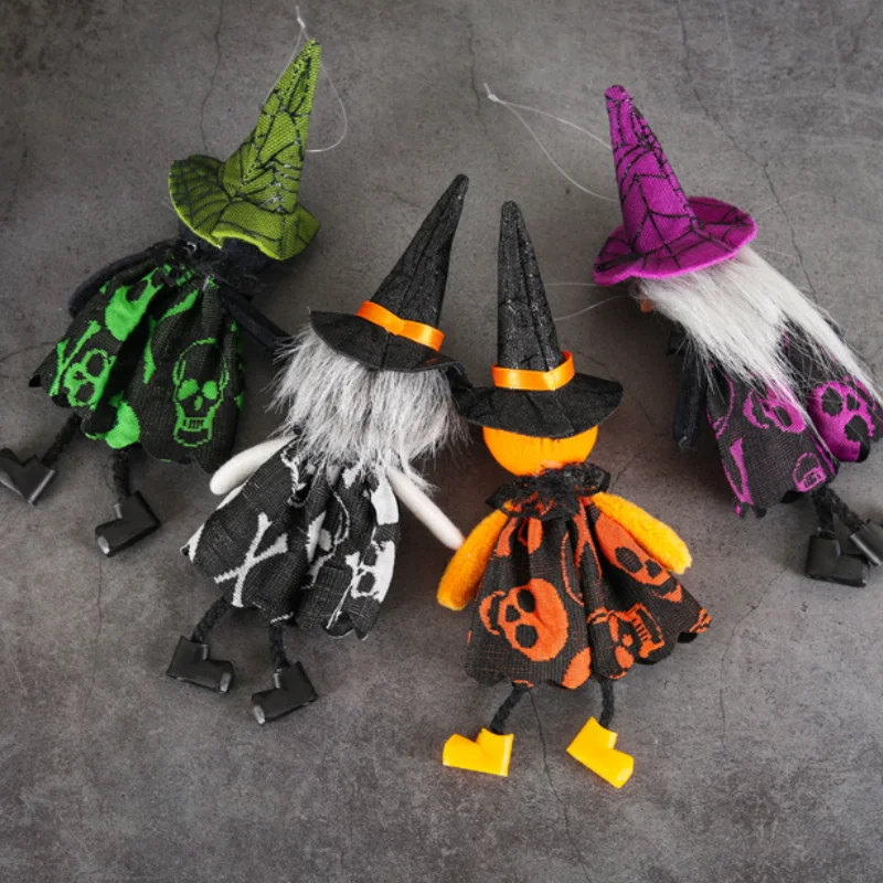 Halloween Decorations Creative Cartoon Pumpkin Witch Pendant Children\'s Party Props Horror Play Clothing Accessories Cosplay