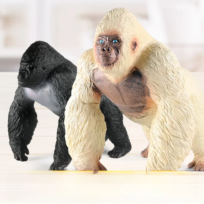 

Large Size Static Simulation Gorilla Toy Soft Rubber Animal Model Creative Decoration Children's Playhouse Dolls