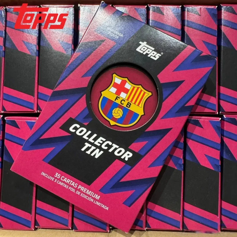 25-26 Tarjetas Coleccionables de Fútbol Topps Nuevas, Juventus, Bayern Munich, Liverpool, Real Madrid, Barcelona, Tarjetas Coleccionables en Caja, Regalos de Cumpleaños