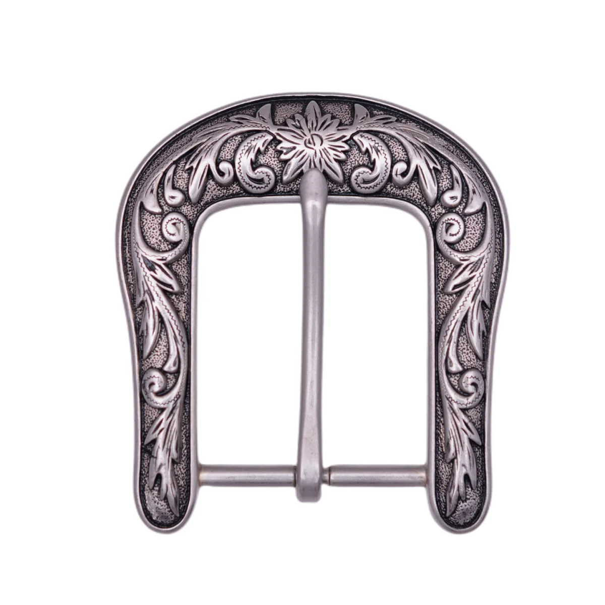 

Antique Silver Western Cowboy Cowgirl Rodeo Artistic Flower Engraved Leathercraft Belt Buckle Replacement fit 38mm
