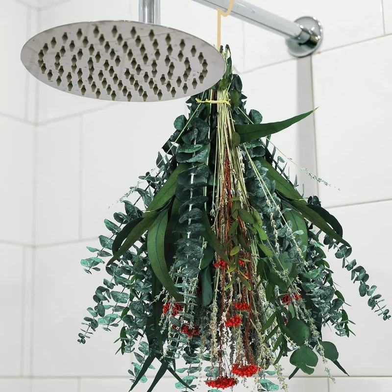 HOT SALE 120Pcs Dried Eucalyptus For Shower, Eucalyptus With Stems For Home Decor, 17 Inches Shower Eucalyptus Hanging