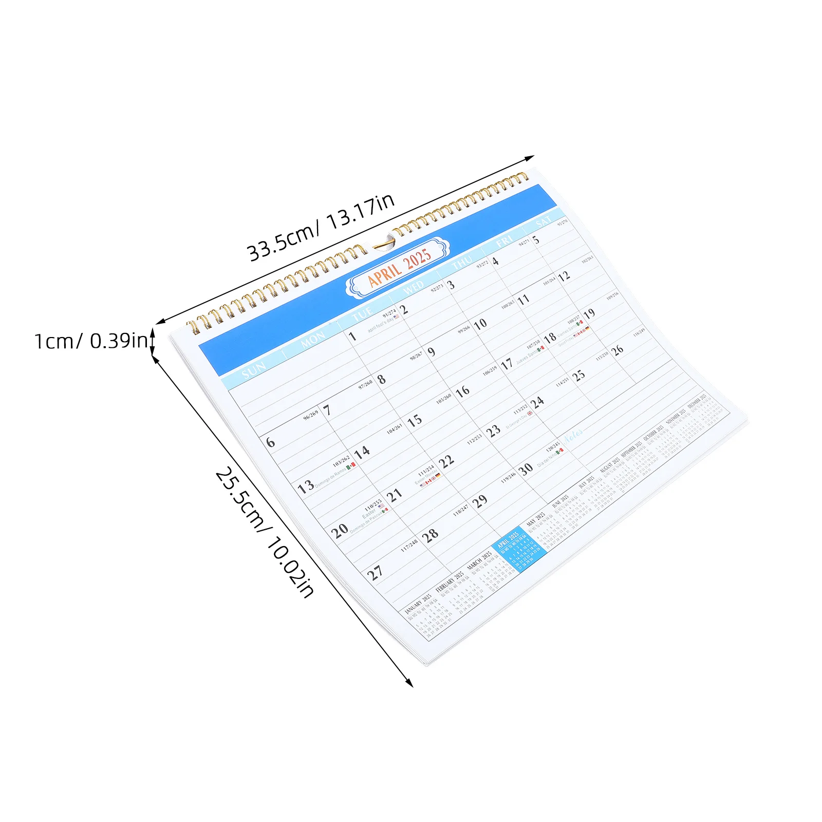Wall 2024 Monthly Planner Spiral For Home Office Dorm Use Schedule Organizer English Wall Calendar Hanging
