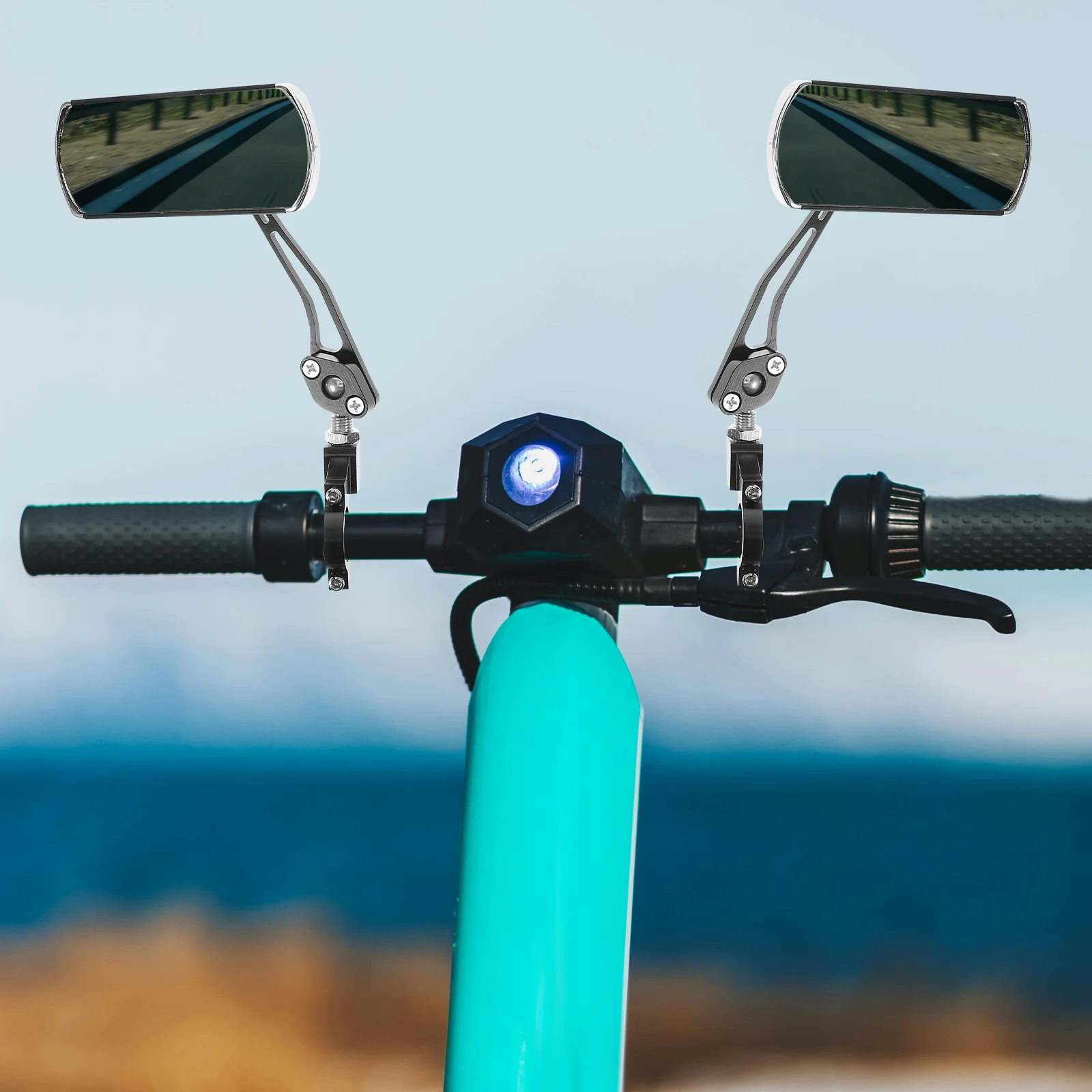 

Universal Fit Electric Bike Rearview Mirror Aluminum Alloy Handlebar Mount Mirror for Motorcycle Scooter Atv Side View