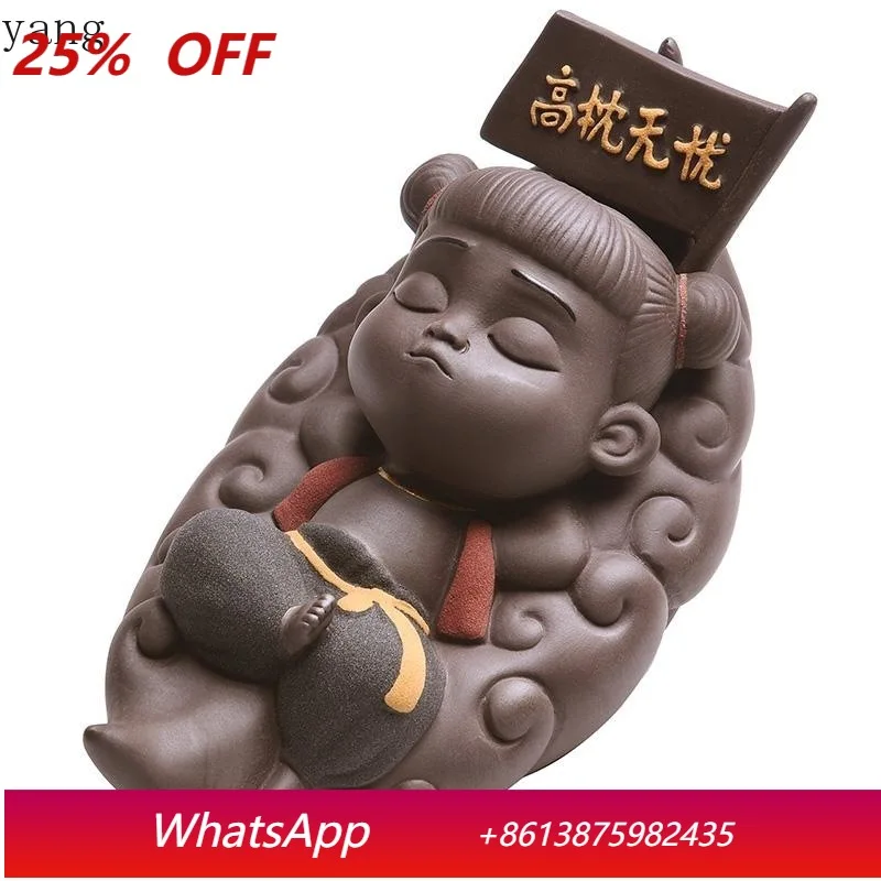 

CX tea pet Nezha ornament boutique can raise purple sand tea play personality cute tea set