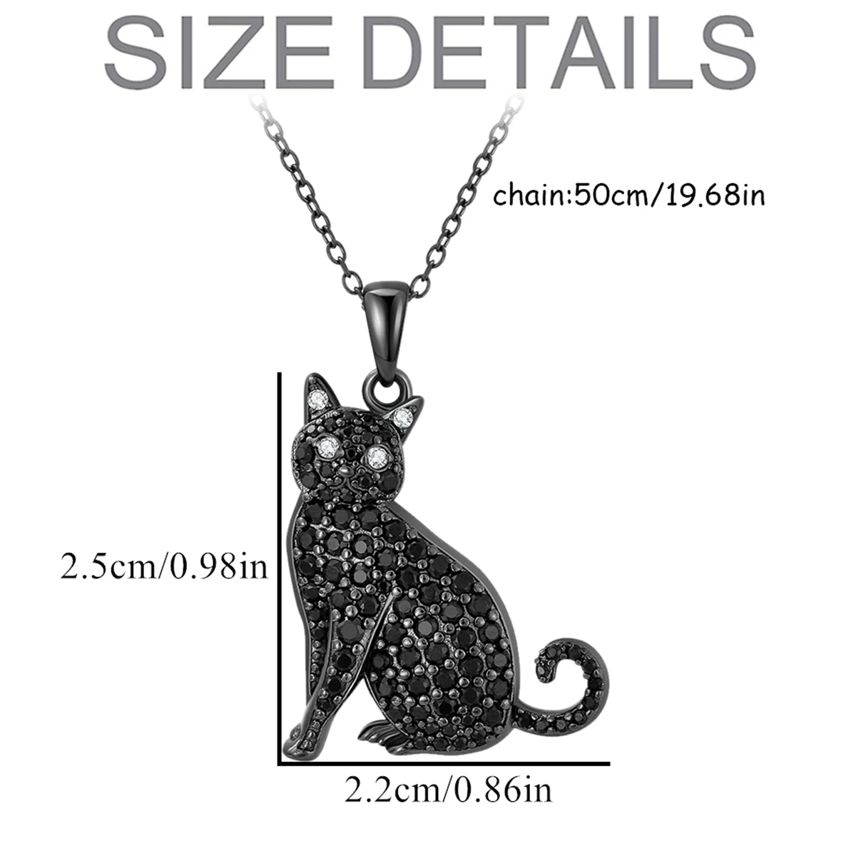 Creative Cute Bombay Cat Pendant Necklace for Women Elegant Pet Black Kitten Animal Jewelry Birthday Gift for Cat Lovers Chain