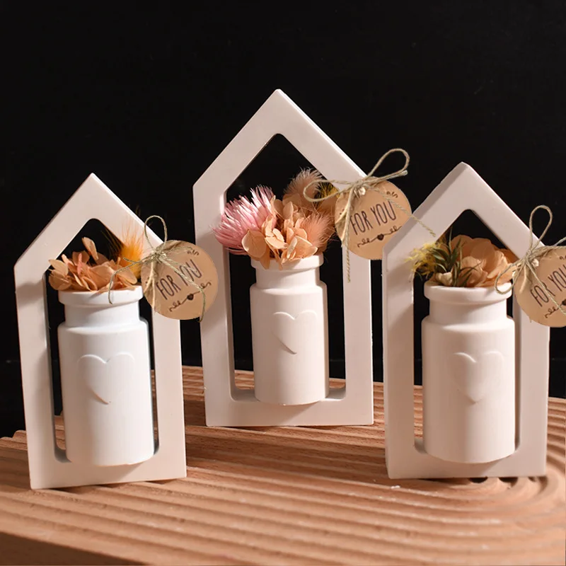 New Mould Instagram-style Hollow House Silcone Mold Large Medium Small Heart-Shaped Molds Plaster Vase Molds Floral Arrangements