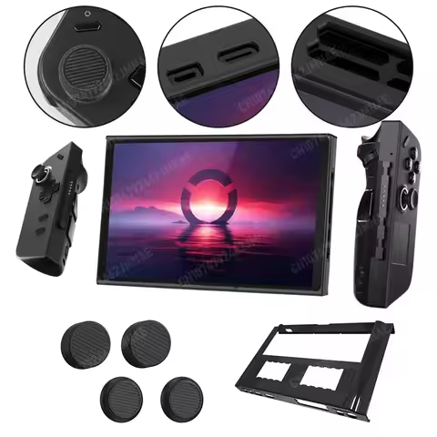 Protective Case PC Anti-Scratch Monitor Protector Case Non-Slip with 4 Thumb Grip Caps for Lenovo Legion Go 8.8inch Accessories