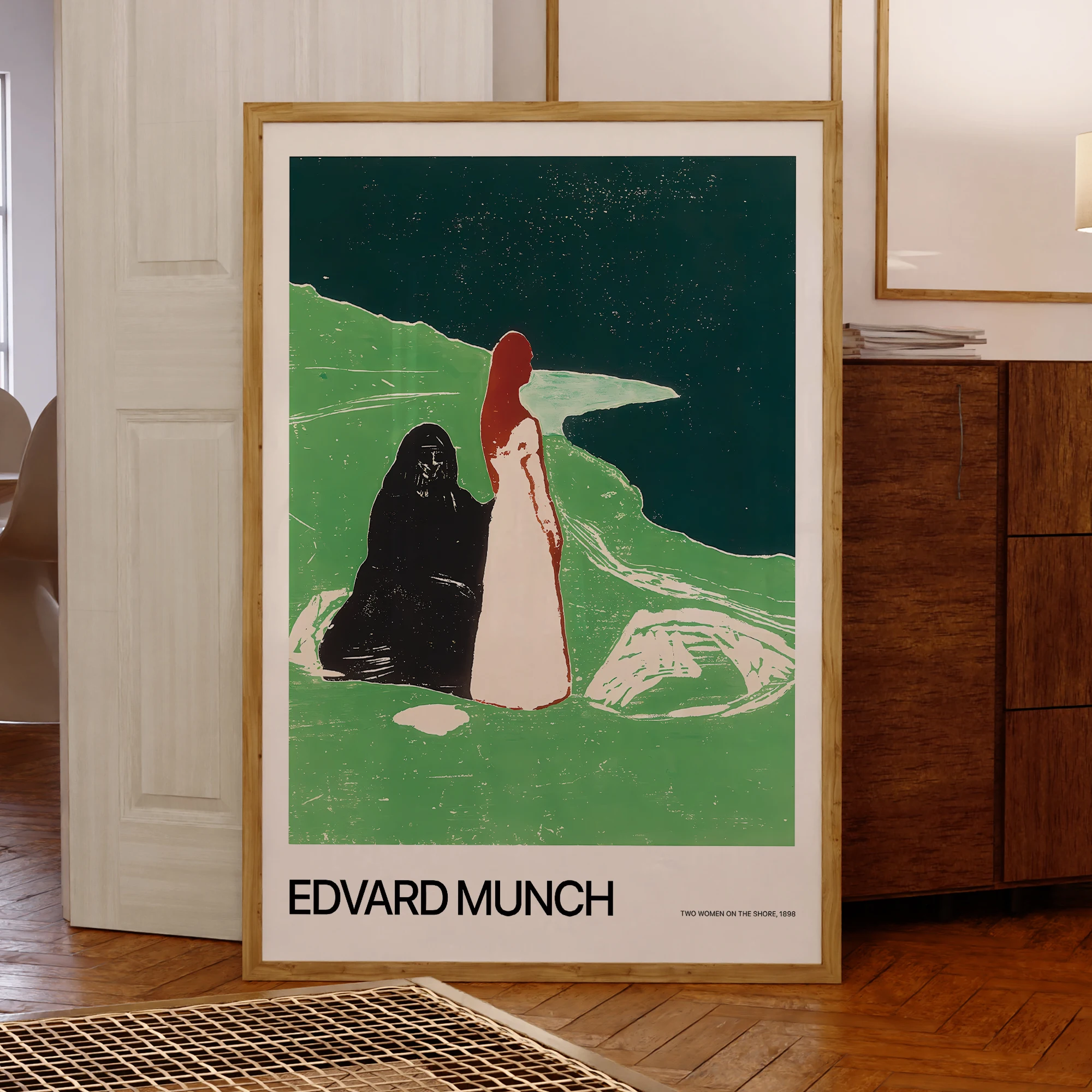 Moderne Minimalismus Edvard Munch Zwei Frauen Auf Der Küste Wand Kunstdrucke Leinwand Malerei Poster Bild Für Wohnzimmer Wohnkultur