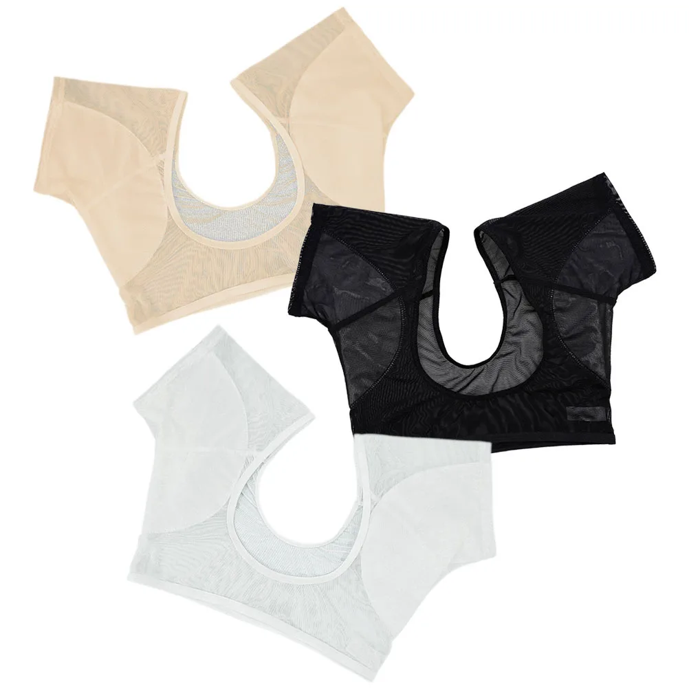

3Pcs Women's Underarm Sweat Protector Vest Breathable Sweat-Proof Undershirt for Running Dancing Volleyball Lightweight Comfort