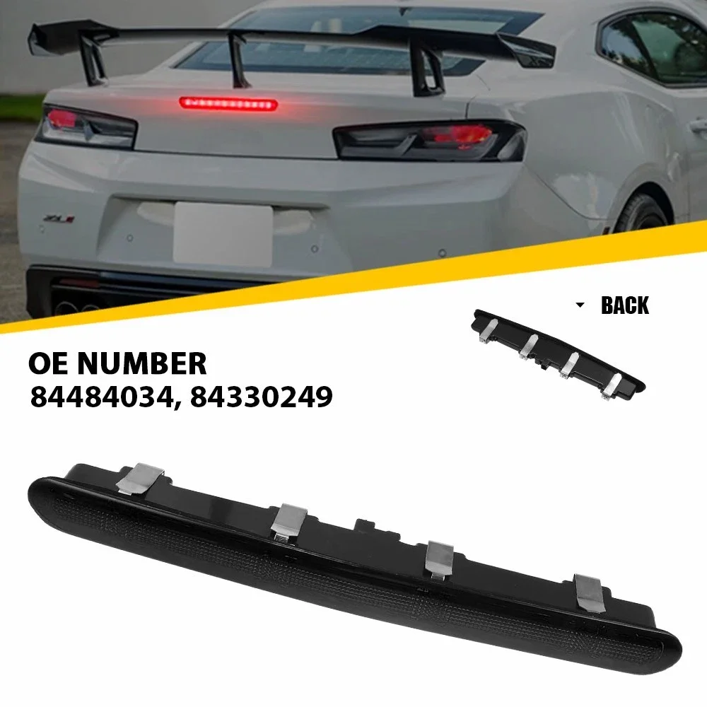 High Mount Smoke Shell Tail Light 84330249, 84484034 Red/Smoked Lens LED 3rd Brake Light  Third Brake For Chevrolet Camaro 2016+