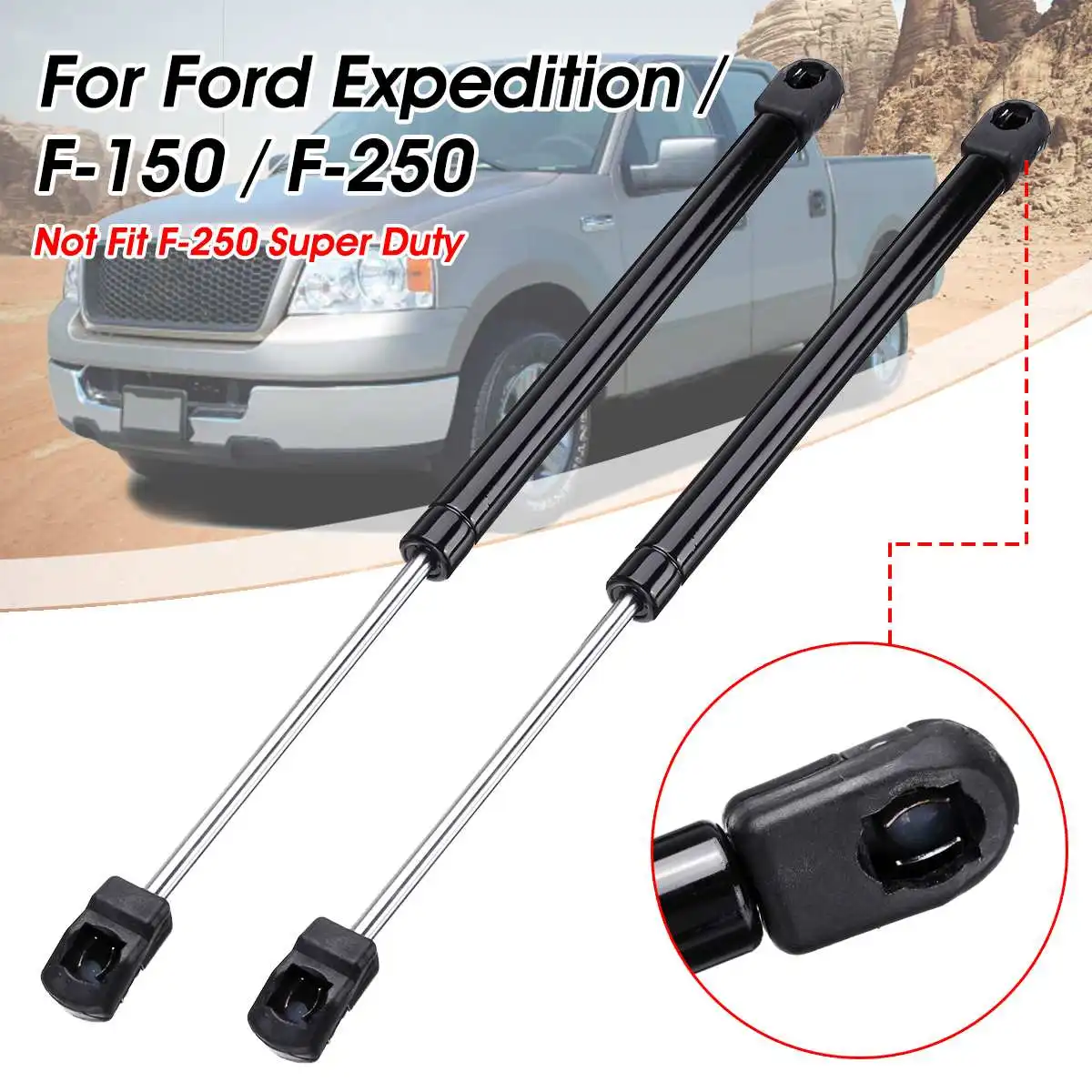 2pcs Car Front Hood Lift Supports Shocks Gas Strut Bars 4478 for Ford Expedition F150 F250 1997-2006 2005 2004 2003 2002 2001